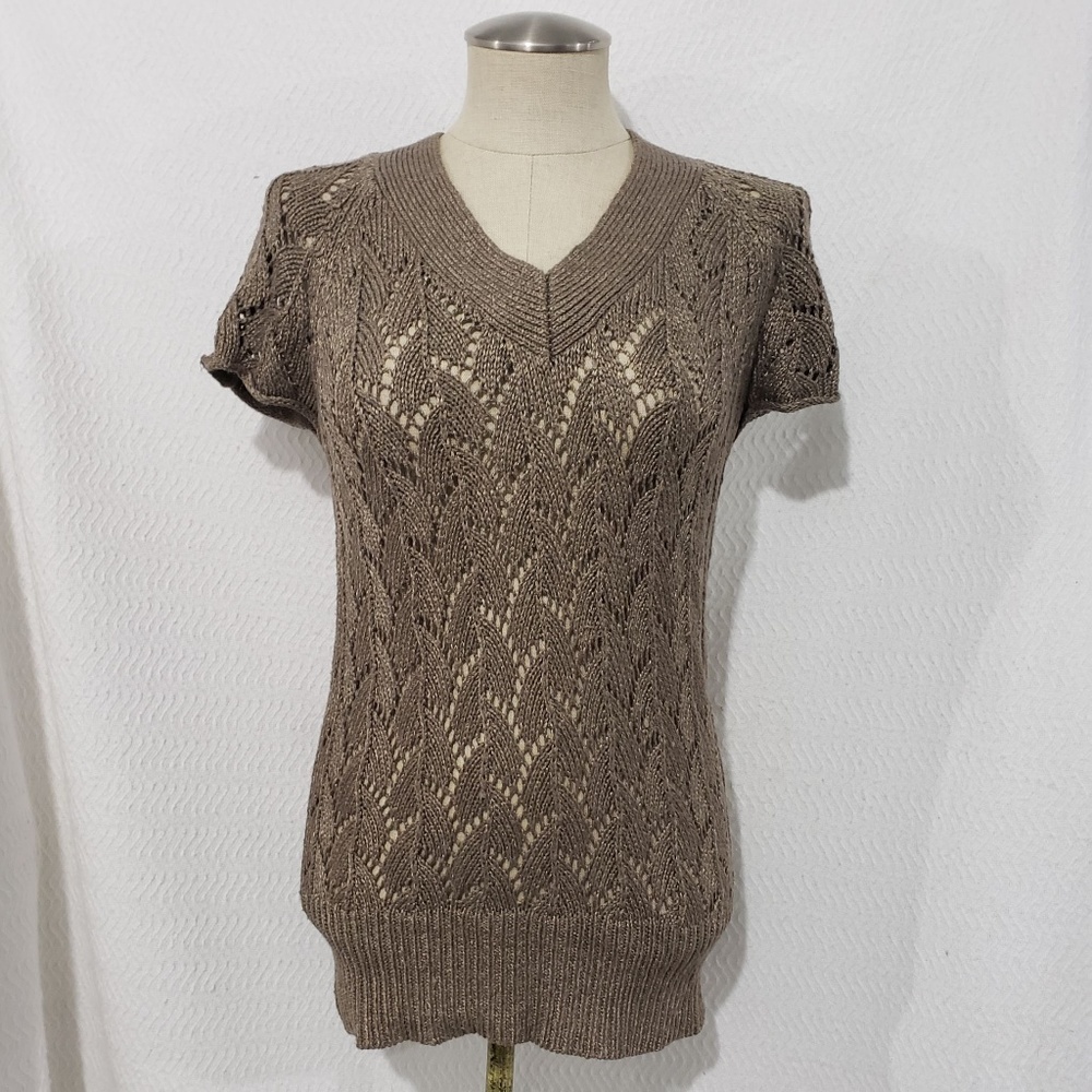 ISDA & CO Olive Lace Top Blouse/Tunic/ Sweater S